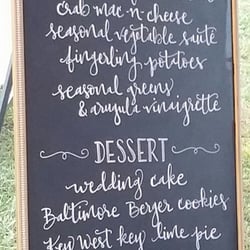 Panache Fine Catering - Our wedding dinner menu recommended by Panache Fine Catering -- it was a complete success!!