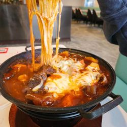 Ginger Restaurant - The cheese pull on the Ginger's galbi was divine