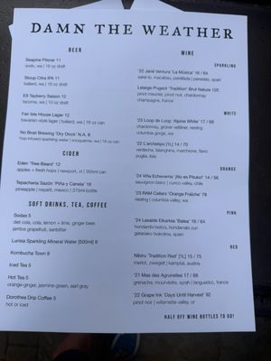 Menu photo 4 Damn the Weather Seattle, WA Menu photo 4 Damn the Weather Seattle, WA