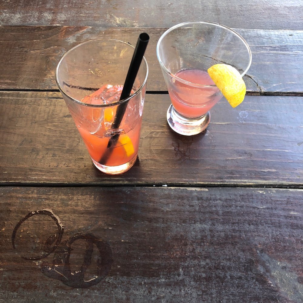 Jack & Gingers - Blood Orange Margarita (Left) and Irish Rose (right) - Irish Pub Near Me - Austin, Texas