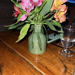 Norwood Pines Supper Club - Real flowers on the table.