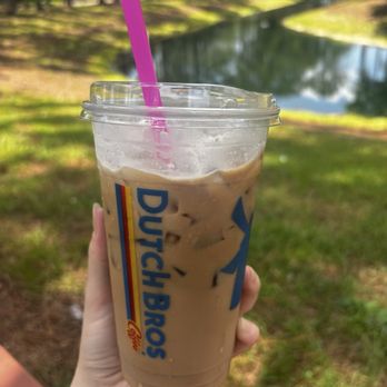 Dutch Bros Coffee - German chocolate flavored iced latte with almond milk - Juice Bars & Smoothies Near Me - Jacksonville, Florida Dutch Bros Coffee - German chocolate flavored iced latte with almond milk - Juice Bars & Smoothies Near Me - Jacksonville, Florida