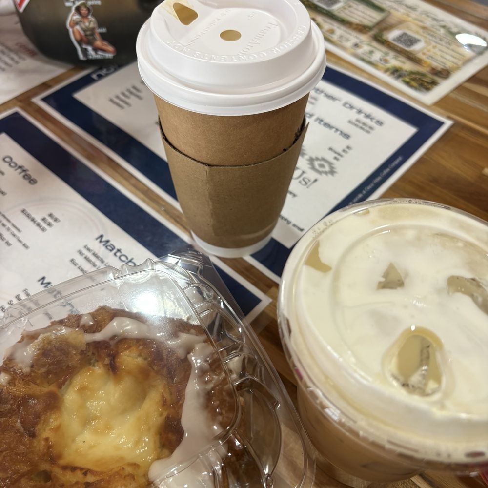 Cinco Vidas Coffee Company - Americano Hot , Banana Nut Bread Iced and Cream Cheese Danish - Coffee & Tea Near Me - Porter, Texas Cinco Vidas Coffee Company - Americano Hot , Banana Nut Bread Iced and Cream Cheese Danish - Coffee & Tea Near Me - Porter, Texas