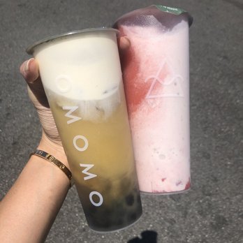 OMOMO Tea Shoppe - Four seasons creamomo with boba and strawberry tornado - Coffee & Tea Near Me - Irvine, California OMOMO Tea Shoppe - Four seasons creamomo with boba and strawberry tornado - Coffee & Tea Near Me - Irvine, California