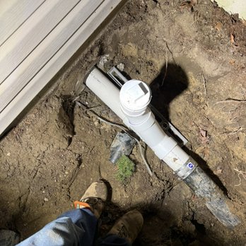 DV Drain Solutions - 4" sewer line dug out and added an accessible cleanout - Plumbing Near Me