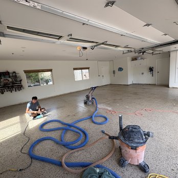 Garage Lab - Removing Old Epoxy Floor Coating - Flooring Near Me Garage Lab - Removing Old Epoxy Floor Coating - Flooring Near Me