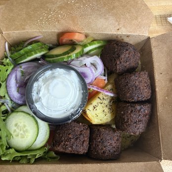 The Fat Greek - falafel smashed potatoes - Mediterranean Near Me - Haverhill, Massachusetts The Fat Greek - falafel smashed potatoes - Mediterranean Near Me - Haverhill, Massachusetts