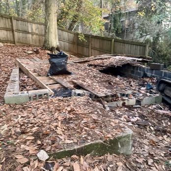 Nick's Landscaping & More - (Before) requested demo and removal of block foundation for 20x20 workshop - Landscaping Near Me - Hendersonville, North Carolina Nick's Landscaping & More - (Before) requested demo and removal of block foundation for 20x20 workshop - Landscaping Near Me - Hendersonville, North Carolina