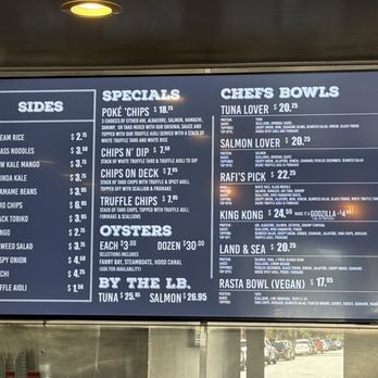 Truffle Poké Bar - Menu 09/04/2026 - Poke Near Me - San Mateo, California