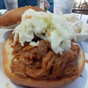 Priest Station Cafe - pulled pork sandwich with coleslaw - American Near Me - Big Oak Flat, California Priest Station Cafe - pulled pork sandwich with coleslaw - American Near Me - Big Oak Flat, California