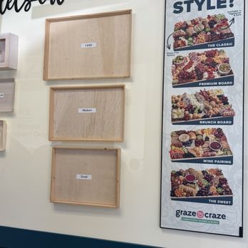 Graze Craze - Board sizes on their wall - Caterers Near Me - Concord, California Graze Craze - Board sizes on their wall - Caterers Near Me - Concord, California