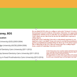 Eastman Dental Center - Why would EIOH allow Sherif Hosney middle school tests on a professional web site? What did they hope to communicate by doing that?