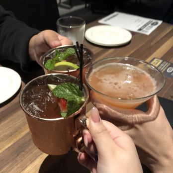 Yard House - Grey Goose Strawberry Mule & Malibu Peach - New American Near Me - San Jose, California Yard House - Grey Goose Strawberry Mule & Malibu Peach - New American Near Me - San Jose, California