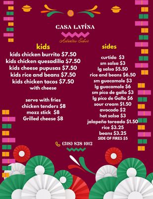 Menu photo 3 Casa Latina Hudson  Hudson, NY