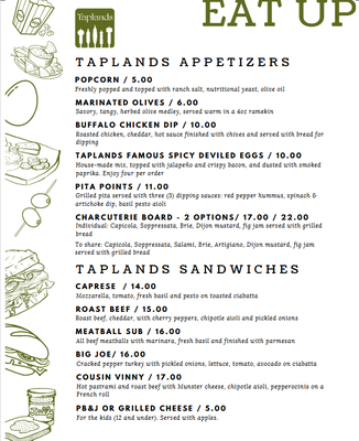 Menu photo 2 Taplands Santa Clara, CA