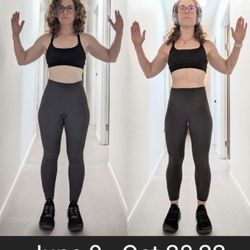 Development Fitness Gym - This is me when I started training in June and the results from June to October