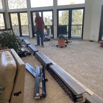Pine Country Remodel - New floor ready to install - General Contractors Near Me
