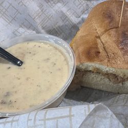 The Gateway Cafe & Grill - Half tuna melt and one of the soups of the day which was a sausage and pasta