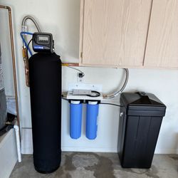 Z Plumberz - Water Softener upgrade with big blue (carbon and sediment) filters.