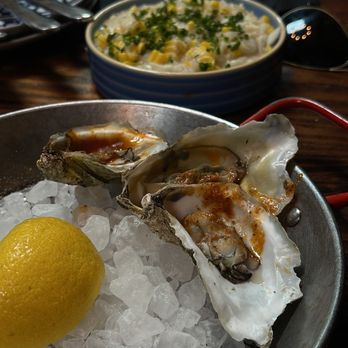 The Atlantic - Oyster Chesapeake (can't recall act name). It was cooked. + BLUE CRAB RISOTTO - Seafood Near Me - Virginia Beach, Virginia The Atlantic - Oyster Chesapeake (can't recall act name). It was cooked. + BLUE CRAB RISOTTO - Seafood Near Me - Virginia Beach, Virginia