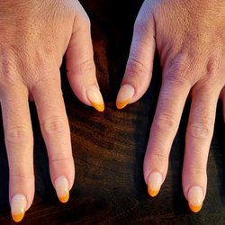 QQ Nails - Orange French Nails!