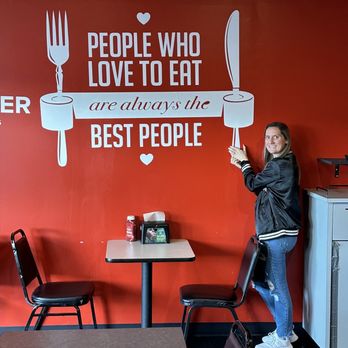 Dads Wings & Burgers - Cute wall art! Mom and pop diner feel. - Burgers Near Me - Fairborn, Ohio Dads Wings & Burgers - Cute wall art! Mom and pop diner feel. - Burgers Near Me - Fairborn, Ohio