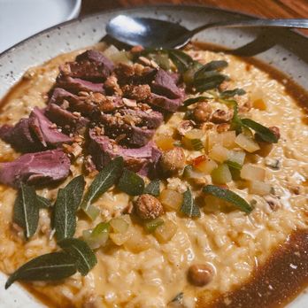 Intero Restaurant - Risotto & Roasted Duck Breast - Italian Near Me - Austin, Texas