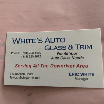 Al-Ameer - Whites Auto Glass & Trim business card - Middle Eastern Near Me - Dearborn, Michigan