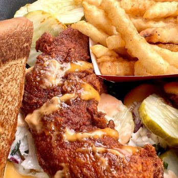 Dave's Hot Chicken - Dave's #3 1 Tender & 1 Slider w/ Fries - Chicken Shop Near Me - Conyers, Georgia Dave's Hot Chicken - Dave's #3 1 Tender & 1 Slider w/ Fries - Chicken Shop Near Me - Conyers, Georgia