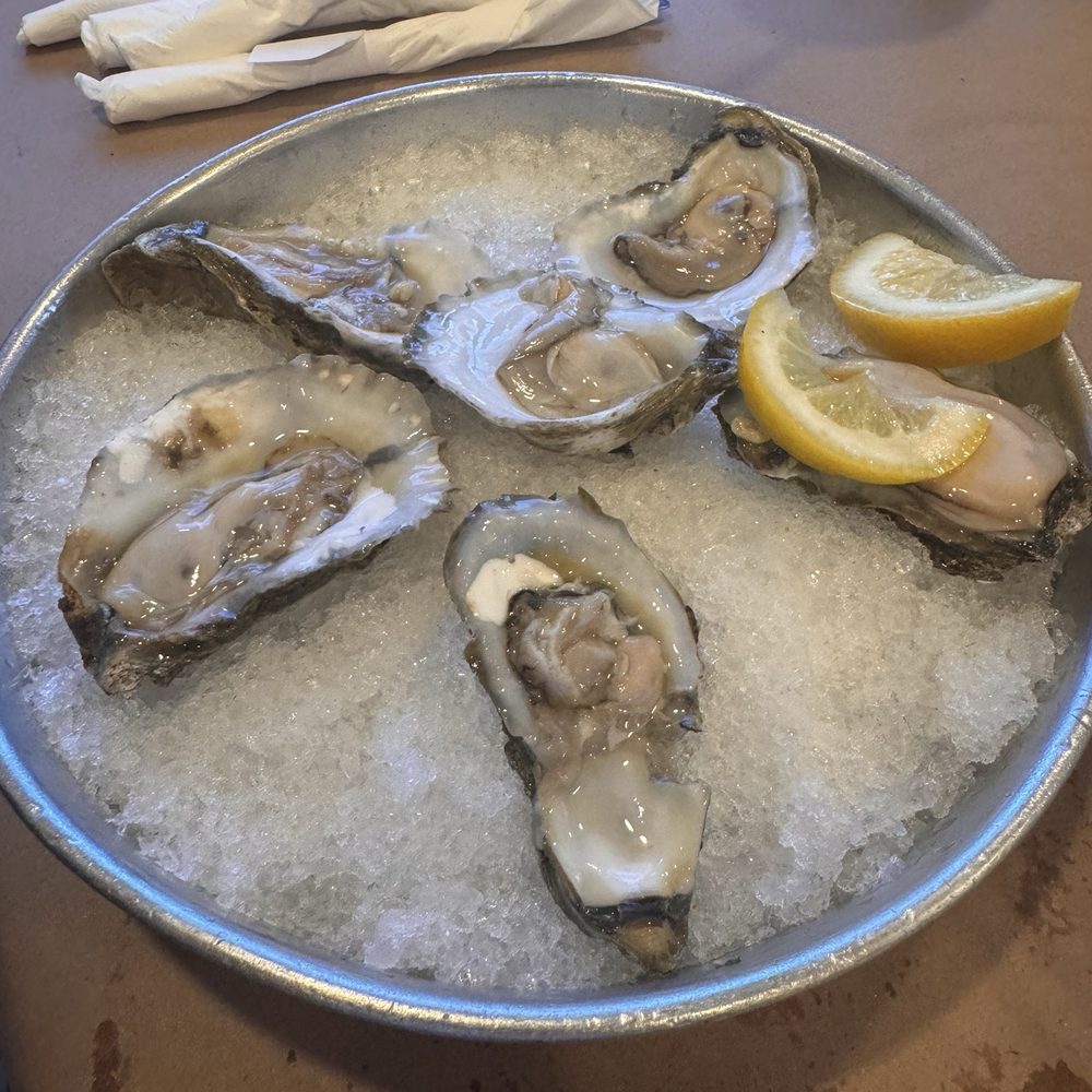 Oysters topped with bleu cheese Oysters topped with bleu cheese