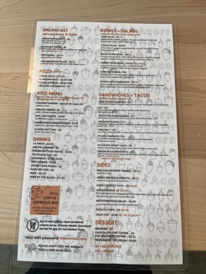 Menu photo 1 Acorn New Orleans, LA Menu photo 1 Acorn New Orleans, LA