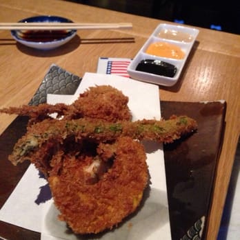 Sushi Taro - Second course option of RW: fried soft shell crab with three dipping sauces (balsamic, spicy mayo, and sesame) - Sushi Bars Near Me - Washington, DC, District of Columbia