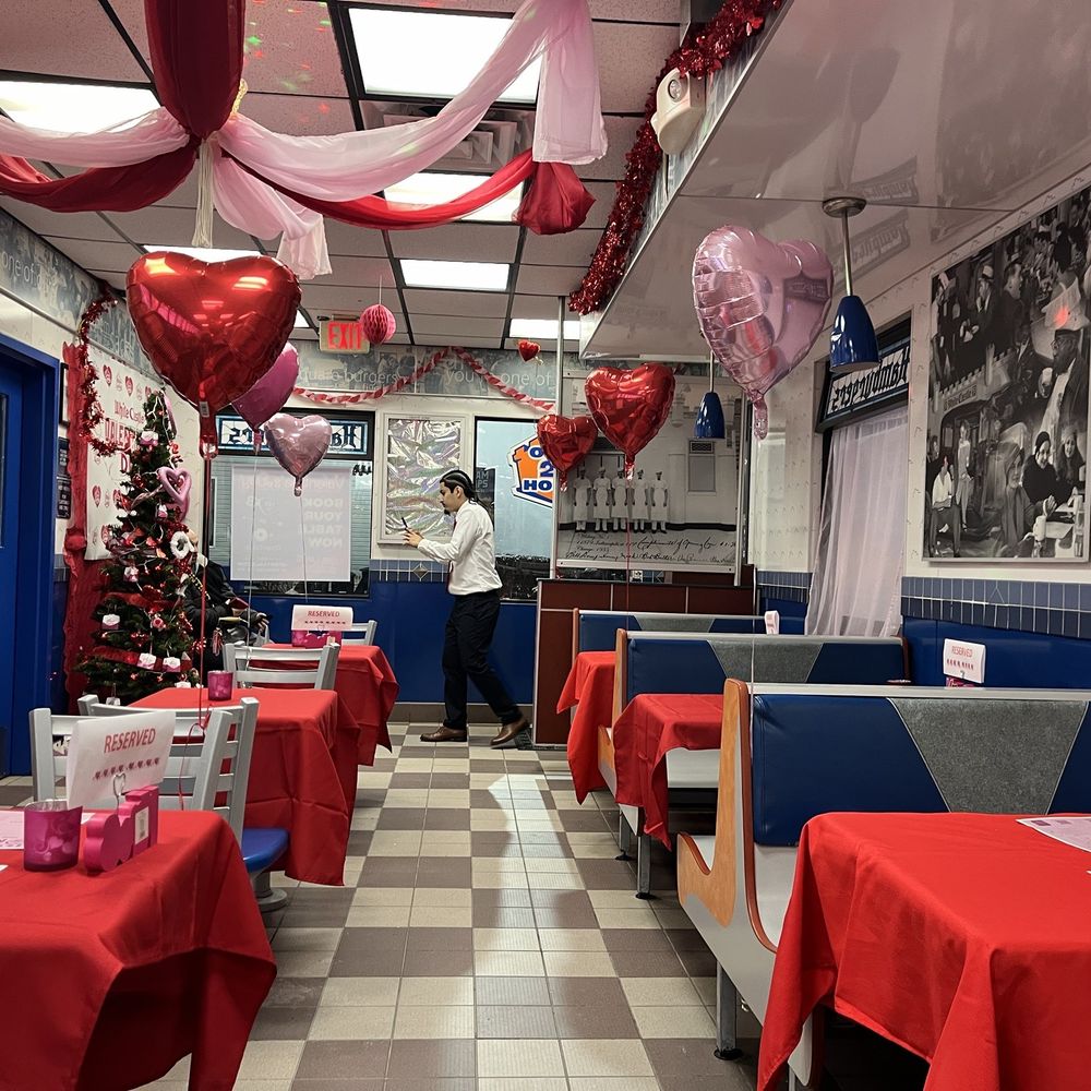 White Castle - the inside of a restaurant decorated for valentine's day - Burgers Near Me - Yonkers, New York White Castle - the inside of a restaurant decorated for valentine's day - Burgers Near Me - Yonkers, New York