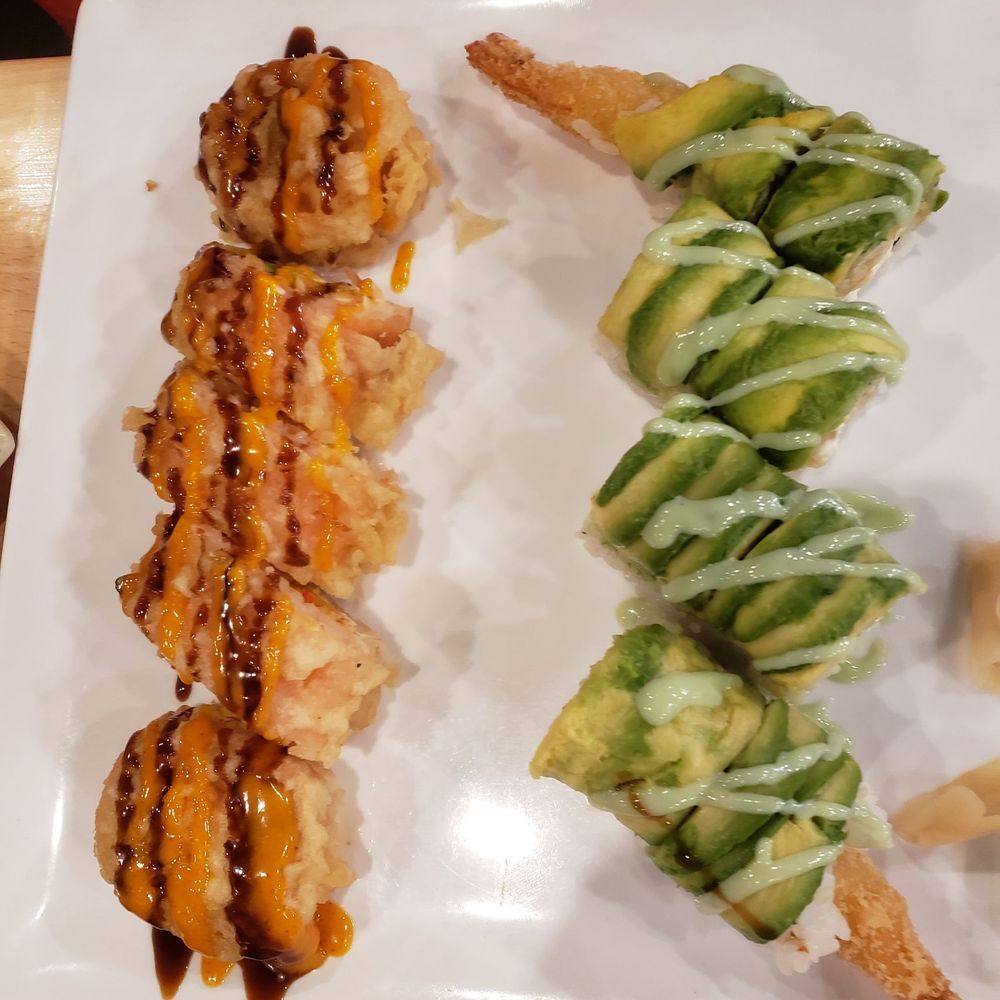 Sushi Kingdom Memphis - Green dragon and Monster roll - Sushi Bars Near Me - Memphis, Tennessee Sushi Kingdom Memphis - Green dragon and Monster roll - Sushi Bars Near Me - Memphis, Tennessee