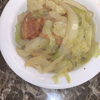 Janniemaes Cafe - Fresh cut Cabbage W/Bacon - Soul Food Near Me - Tampa, Florida Janniemaes Cafe - Fresh cut Cabbage W/Bacon - Soul Food Near Me - Tampa, Florida