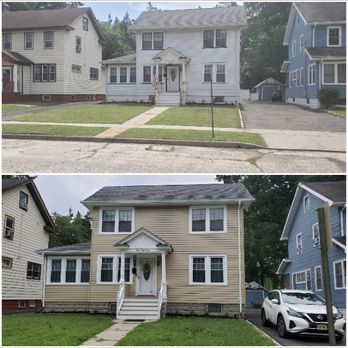 PM General Painting - Before and after! Exterior painting on aluminum siding. - Painters Near Me - Rahway, New Jersey PM General Painting - Before and after! Exterior painting on aluminum siding. - Painters Near Me - Rahway, New Jersey