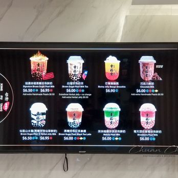 Xing Fu Tang - Menu on wall - Bubble Tea Near Me - Toronto, Ontario