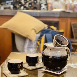 Panama Hotel Tea & Coffee House - Pu'er tea. Plenty of tea with hot water refills!