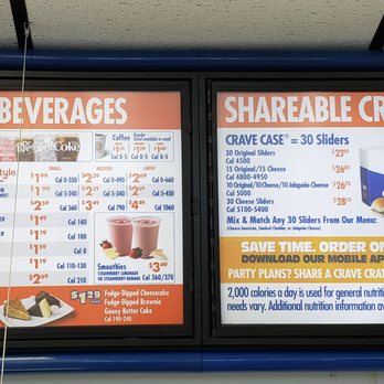 White Castle - menus for beverages and beverages - Fast Food Near Me - Hasbrouck Hts., New Jersey