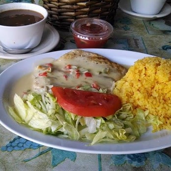 Tex Mex Restaurant - Chicken Breast with Cheese Sauce Dinner - Tex-Mex Near Me - Sparta, North Carolina