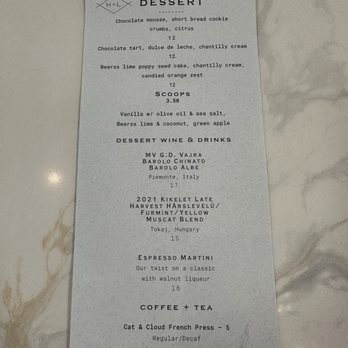 Hook & Line - Dessert menu - Seafood Near Me - Santa Cruz, California