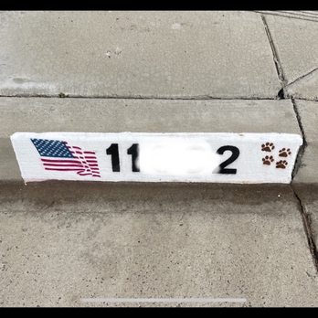Curbrite Addressing Services - Painted address marker - Painters Near Me