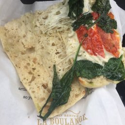 My roasted tomato, basil, and mozzarella panini. The basil is past its prime for sure.