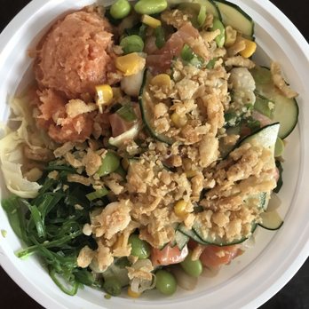 PokeHub - Spicy tuna, salmon, and scallops on white rice - Poke Near Me - Reston, Virginia PokeHub - Spicy tuna, salmon, and scallops on white rice - Poke Near Me - Reston, Virginia