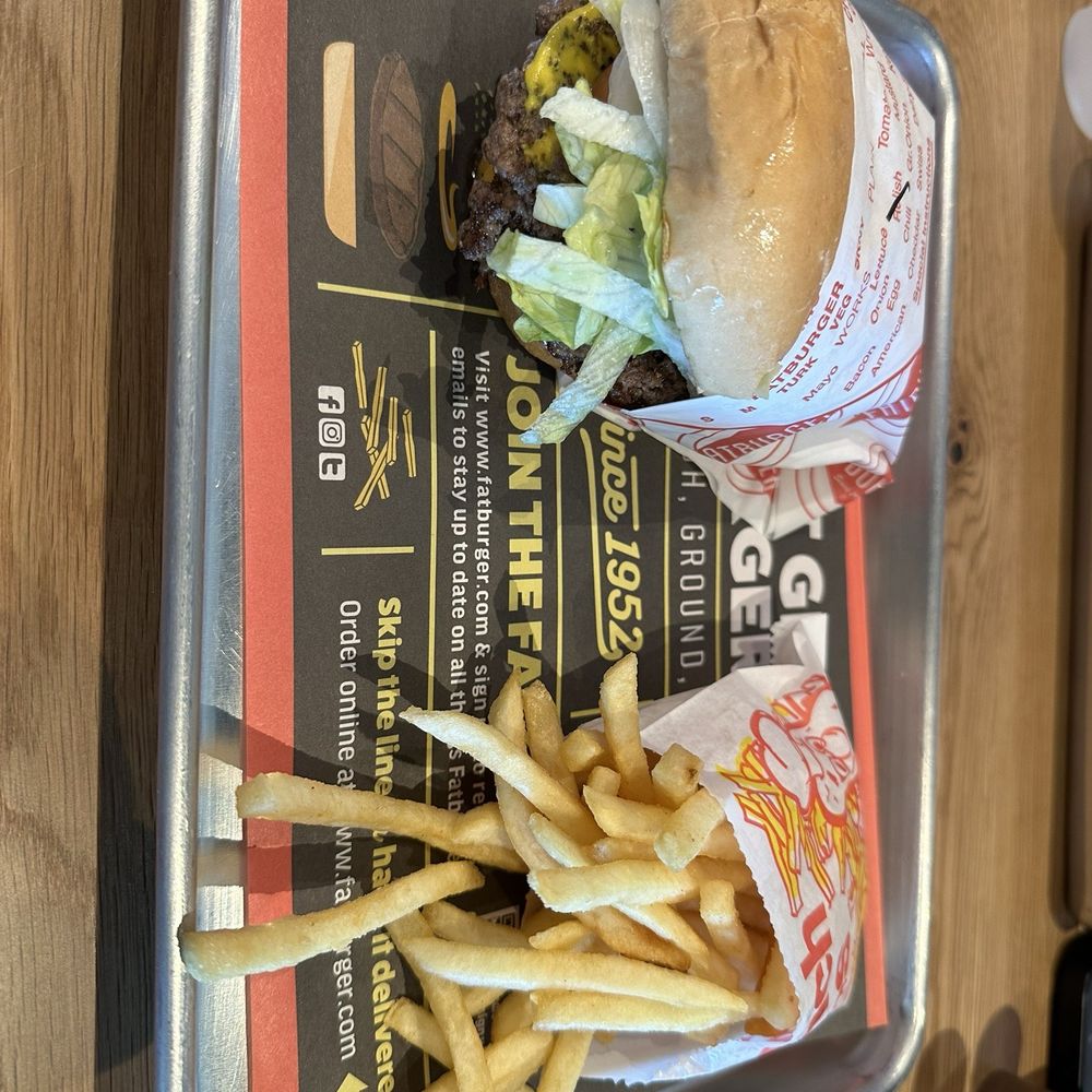 Fatburger - Double Fatburger w/Cheese (2/3 lb.) Meal - Burgers Near Me - Celebration, Florida