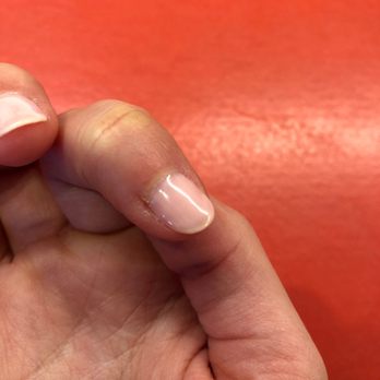 Eclair Nail - Cuticle not trimmed, after I asked to have it cut. - Nail Technicians Near Me - New York, New York