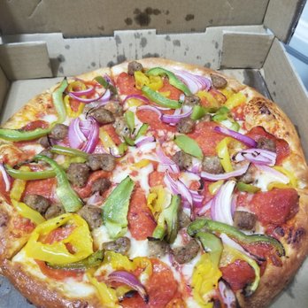 2 For 1 Pizza - I subbed banana peppers in for the mushrooms. Yummy! - Pizza Near Me - Los Angeles, California