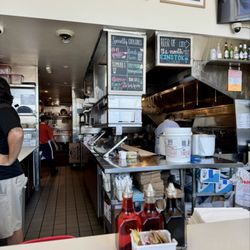 The kitchen/ view from the counter