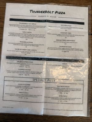 Menu photo 8 Thunderbolt Pizza Long Beach, CA