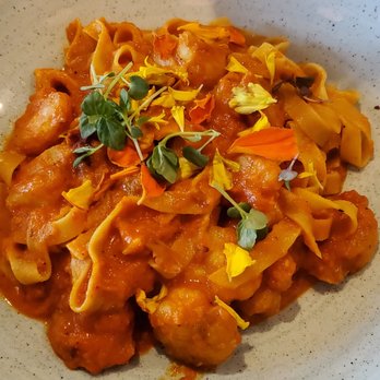 Two Hands - bay shrimp tagliatelle - Cocktail Bars Near Me - Austin, Texas